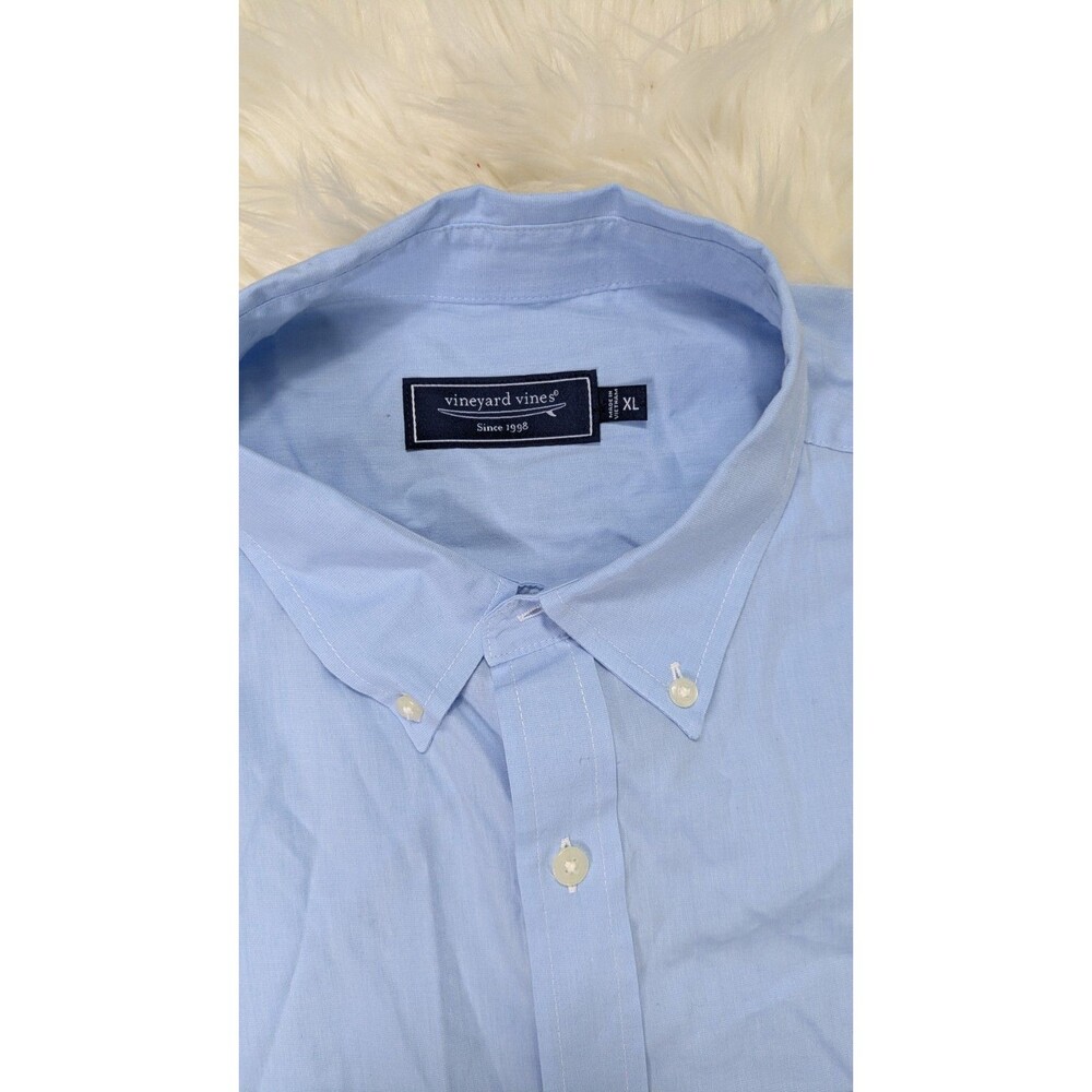 Vineyard Vines Mens XL Blue Long Sleeve Button Down Shirt Pocket Cotton Preppy - Picture 8 of 14